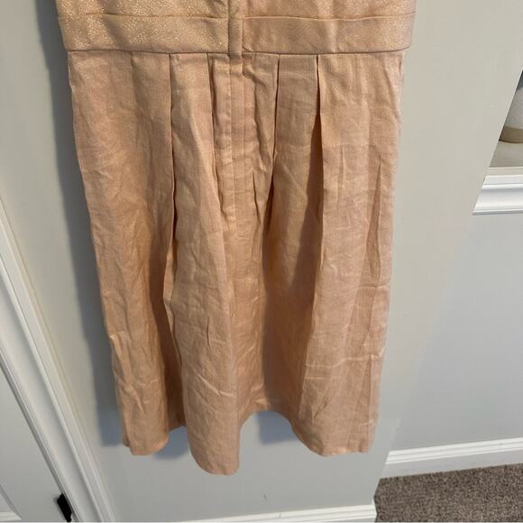 NWT J. Crew Pink Metallic Linen Formal Mini Dress 6 - Picture 3 of 10